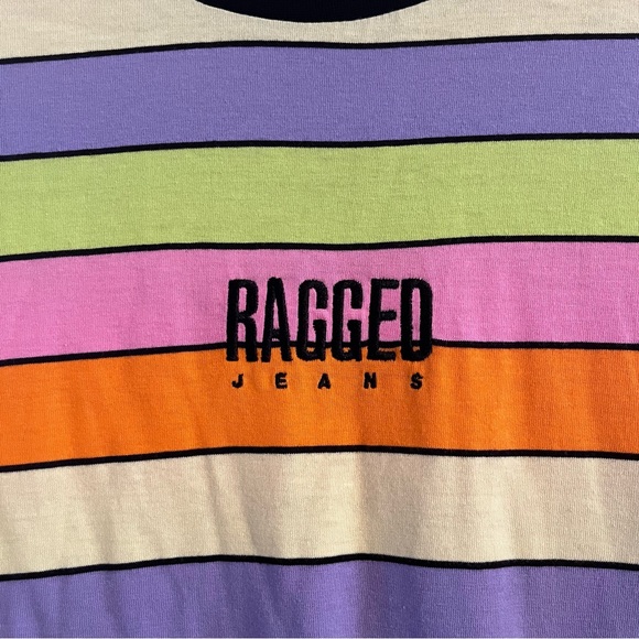 WT Ragged Priest Rainbow Striped Long Sleeve Dress Size Large 🌈 - Picture 4 of 4